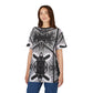 Women' Monochrome Gothic Kaleidoscope Pattern All Over Print Tee
