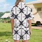 Women's Kaleidoscope Geo Pattern All-Over Print Windbreaker Short Set