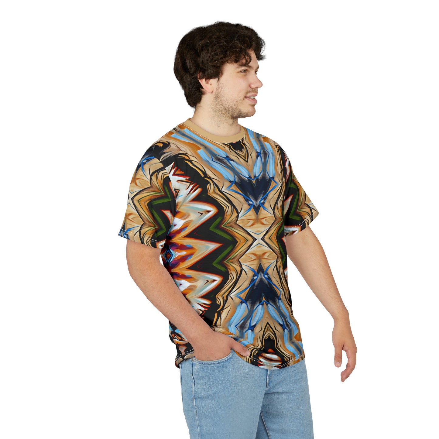 Men's Abstract Tribal Kaleidoscope All-Over Print Unisex Cut & Sew Tee