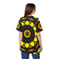 Women's Psychedelic Floral Pattern All-Over Print Tee