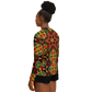 Women's African Kente Geometric Star Pattern All-Over Print Long Sleeve Performance Shirt