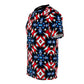 Men's Red White Blue Geometric Pattern All-Over Print Unisex Cut & Sew Tee