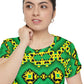 Women's Kaleidoscope Green & Yellow All-Over Print Tee