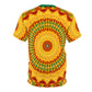 Men's Vibrant Yellow Sunburst Mandala All-Over Print T-Shirt