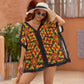 Women's Vibrant African Kente Geometric All-Over Print Swimsuit Cover Up