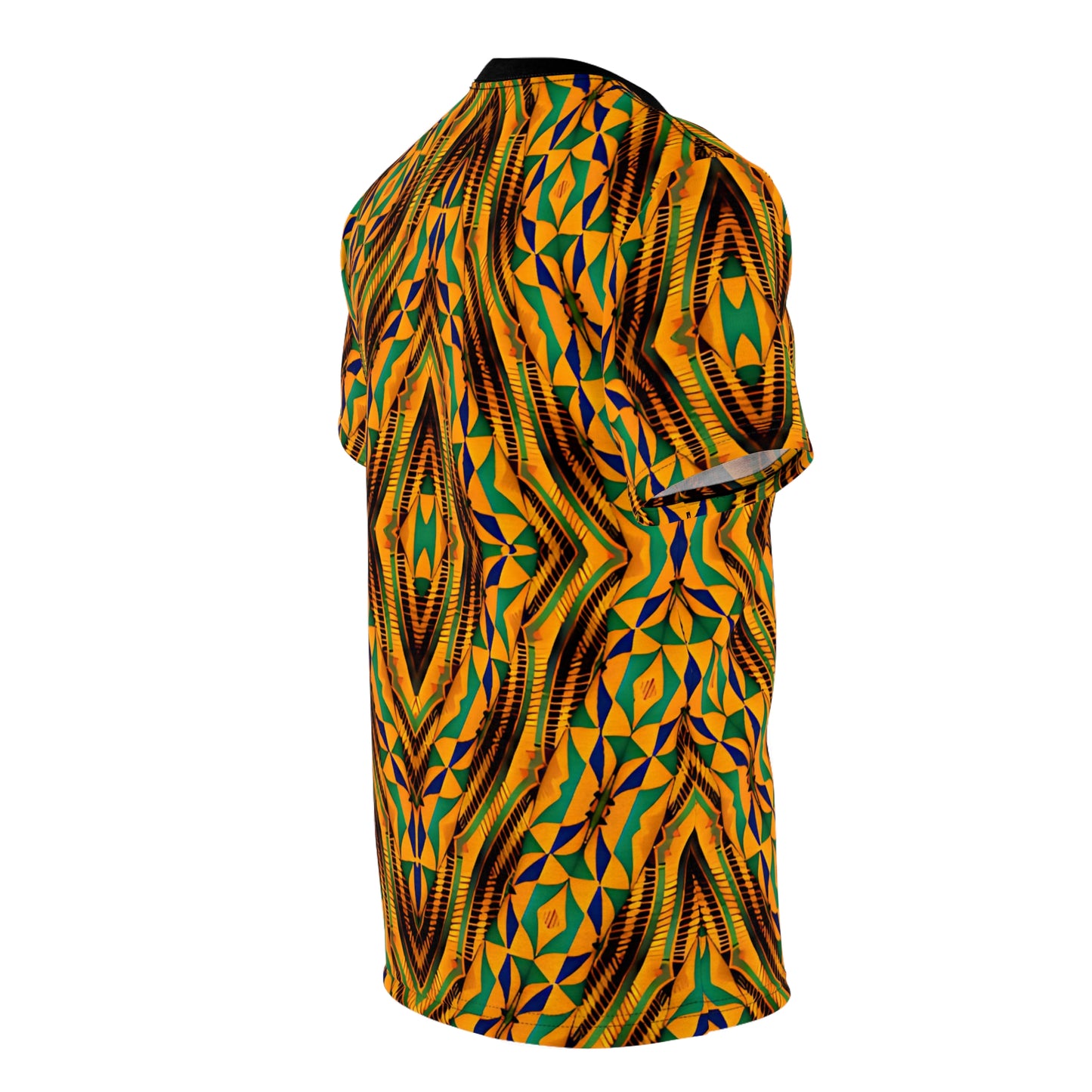 Men's Bold African Kente Inspired Pattern All-Over Print Tee