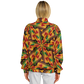 Women's Vibrant African Kente Geometric All-Over Print Baseball Jacket