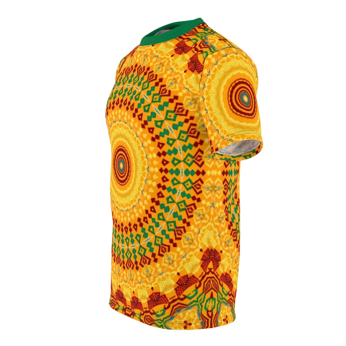 Men's Vibrant Yellow Sunburst Mandala All-Over Print T-Shirt