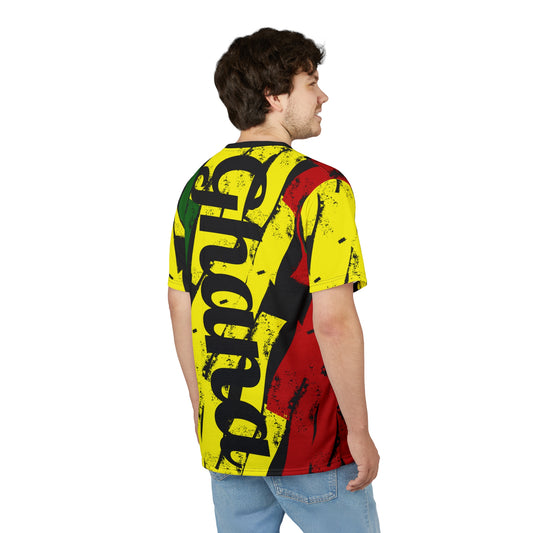 Men's Ghana Flag Pattern All-Over Print Cut & Sew Tee