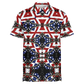 Men's Patriotic Star Kaleidoscope Pattern All-Over Print Polo Shirt