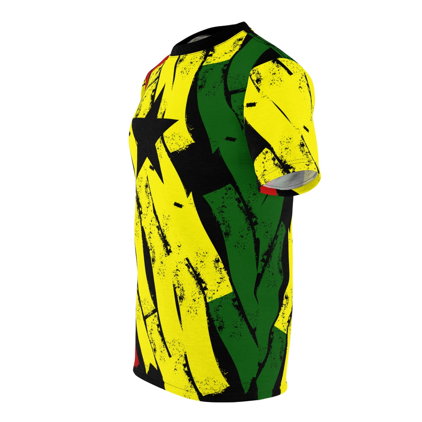 Men's Ghana Flag Pattern All-Over Print Cut & Sew Tee