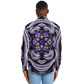 Men's Kaleidoscope Purple Pattern Spread Collar Long Sleeve Button-Down All Over Print Shirt.