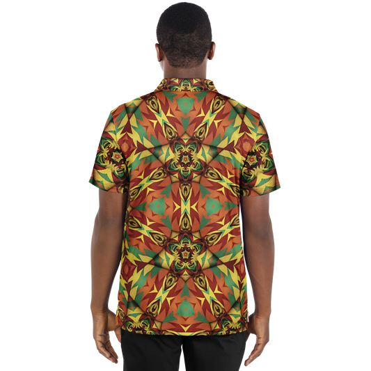 Men's Bold Tribal Kaleidoscope Pattern All Over Print Polo Shirt