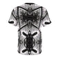 Women' Monochrome Gothic Kaleidoscope Pattern All Over Print Tee