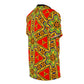 Men's Vibrant Red & Gold Star All-Over Print Festival Tee