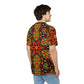 Men's African Kente Geometric Star Pattern All-Over Print Tee