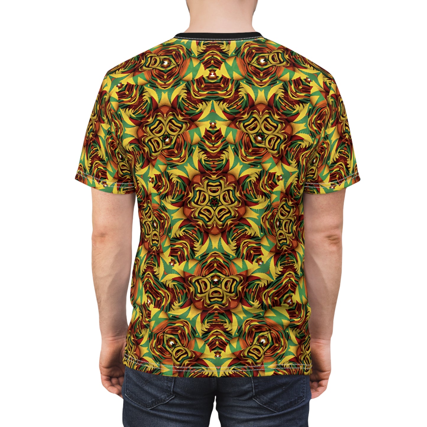 Men's Vibrant Geometric Unisex Cut & Sew Tee