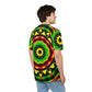 Men's Psychedelic Bold Reggae Colors All Over Print Tee