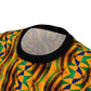 Women's African Kente Geometric Pattern All-Over Print Tee