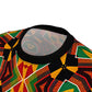 Women's African Kente Geometric Star Pattern All-Over Print Tee