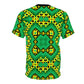 Men's Green & Yellow Kaleidoscope Pattern All-Over Print Shirt