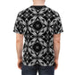 Men's Black & White Kaleidoscope Pattern All-Over Print Graphic Shirt