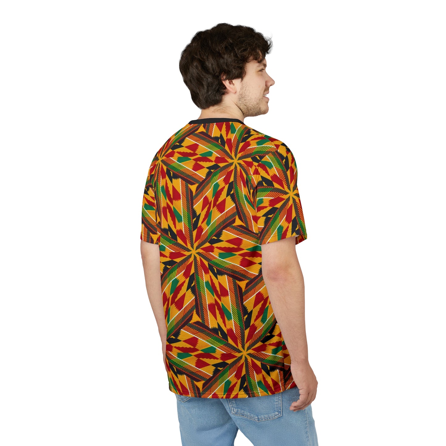 Men's Vibrant African Kente Geometric All-Over Print Shirt