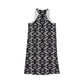 Women's Black & White Kaleidoscope Racer back Dress