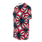 Women's Red, White & Blue Geometric Star Pattern All-Over Print Unisex Cut & Sew Tee