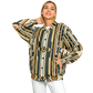 Women's Retro Geometric Tribal Pattern All-Over Print Baseball Jacket