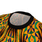 Women's Bold African Kente Inspired Pattern All-Over Print Tee