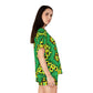 Women's Green & Yellow Kaleidoscope Short Pajama Set