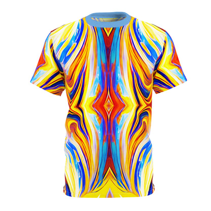 Men's Vibrant Abstract Art All-Over Print Tee