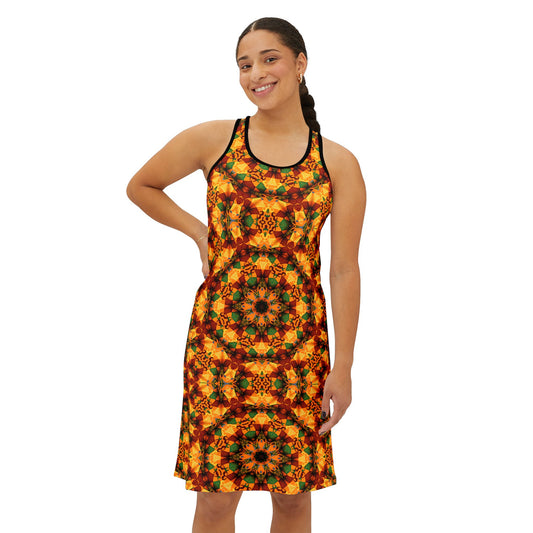 Women's Vibrant Geometric Racer back Dress