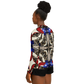 Women's Patriotic Star Kaleidoscope Pattern All-Over Print Long Sleeve Performance Shirt