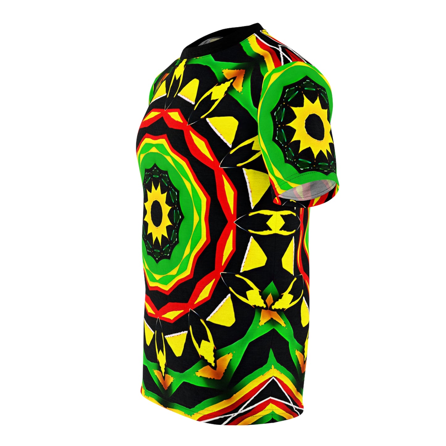 Women's Psychedelic Bold Reggae Colors All Over Print Tee