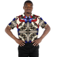 Men's Patriotic Stars & Cross Kaleidoscope Pattern All-Over Print Polo Shirt