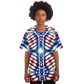 Women's American Flag Pattern All-Over Print Baseball Jersey