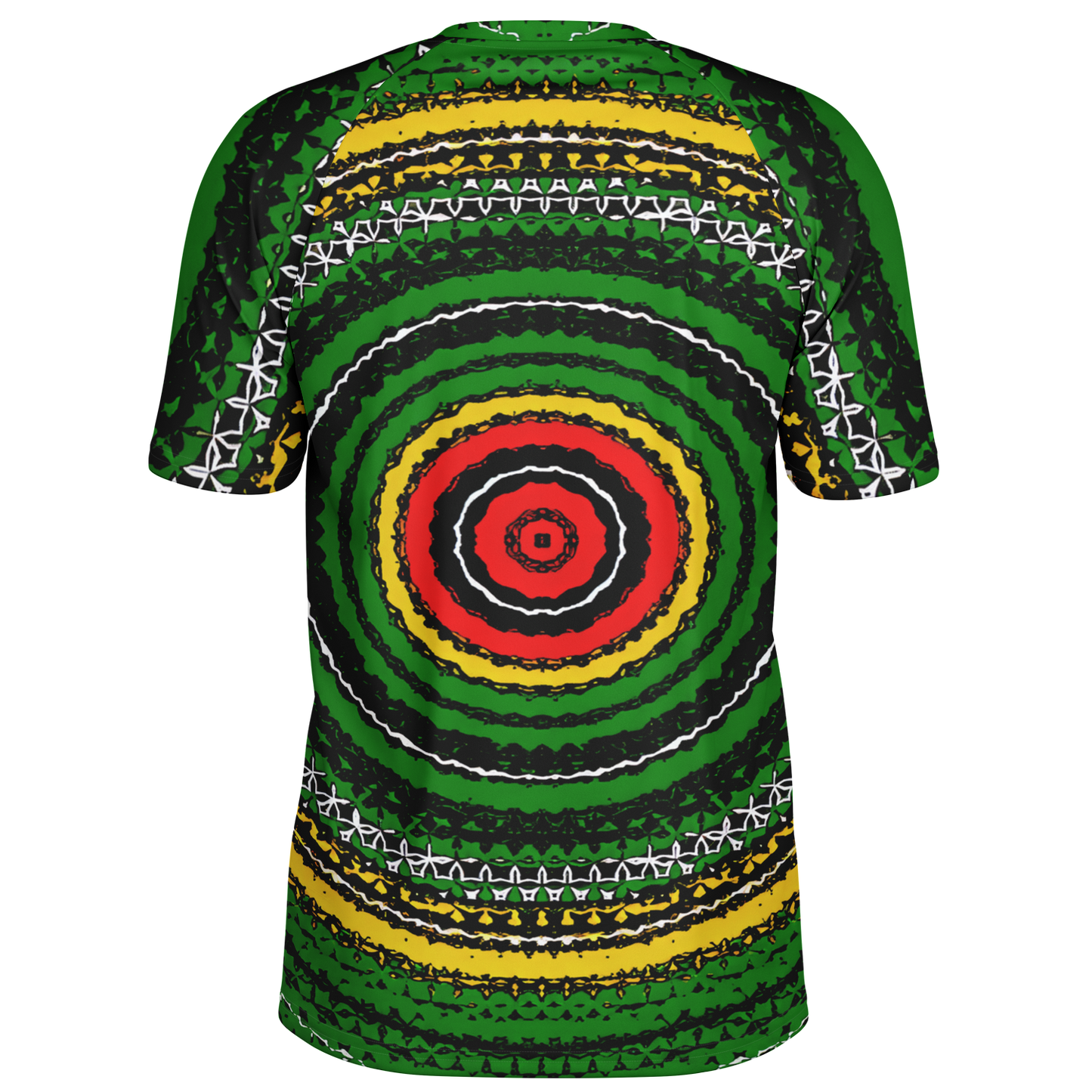 Men's Green Striped with Vibrant Accent Pattern All Over print Men's Soccer Jersey