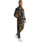 Men's Geometric Gold & Black Pattern Track Jacket and Pants