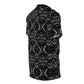 Men's Black Geometric Kaleidoscope Pattern All-Over Print Tee