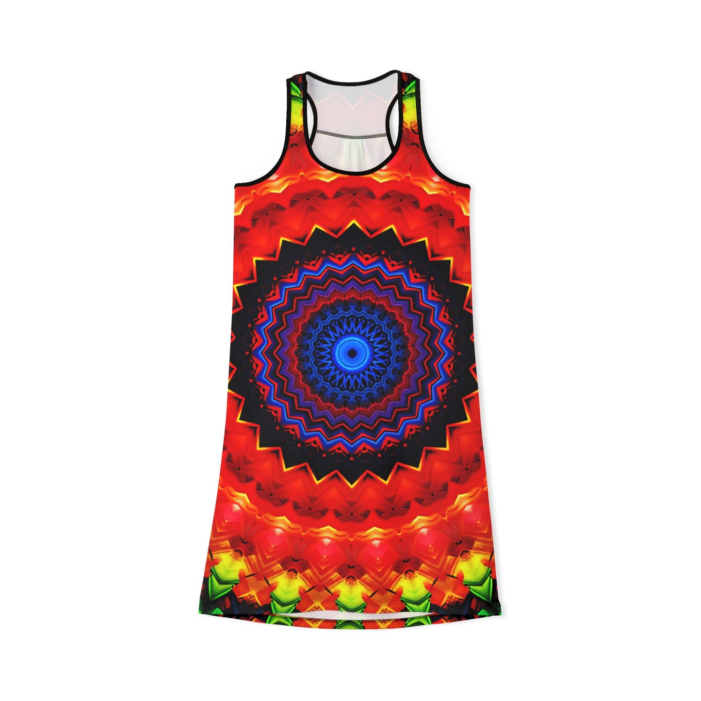 Women's Psychedelic Vibrant Mandala All-Over Print Racer back Dress