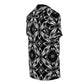 Women's Black & White Kaleidoscope Pattern All-Over Print Graphic Shirt