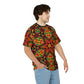 Men's African Kente Geometric Star Pattern All-Over Print Tee