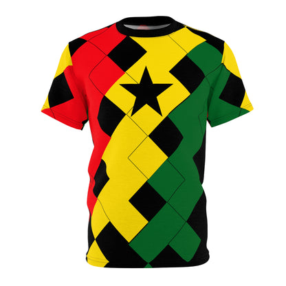 Women's Ghana Flag Pattern All-Over Print Cut & Sew Tee
