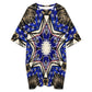 Women's Kaleidoscope Star Pattern All-Over Print Oversized T- Shirt Loungewear