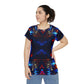 Women's Kaleidoscope Neon Abstract All-Over Print Unisex Cut & Sew Tee