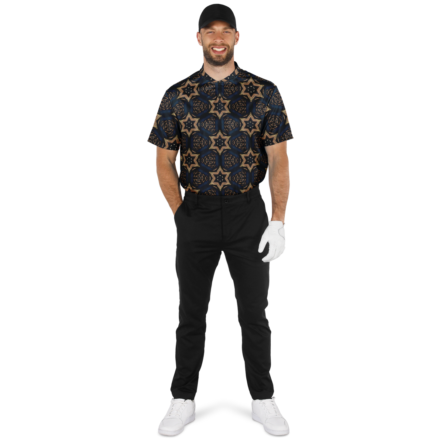 Men's Blade Collar Polyester Polo Shirt