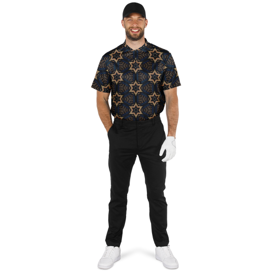 Men's Blade Collar Polyester Polo Shirt