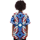 Women's American Flag Pattern All-Over Print Baseball Jersey